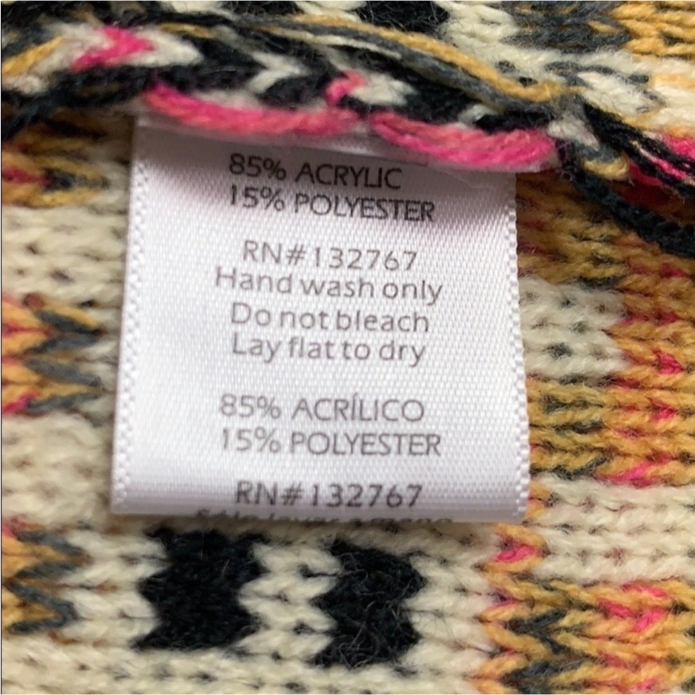 Baciano by Bacci tribal print / Aztec design cardigan sweater Size Large New - Picture 11 of 11